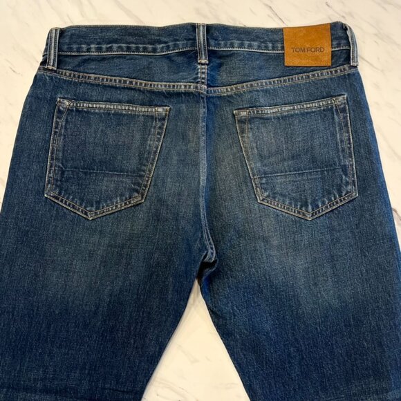 Tom Ford Men's Size 34 Straight Denim Blue Jeans USA Cotton - Picture 10 of 11